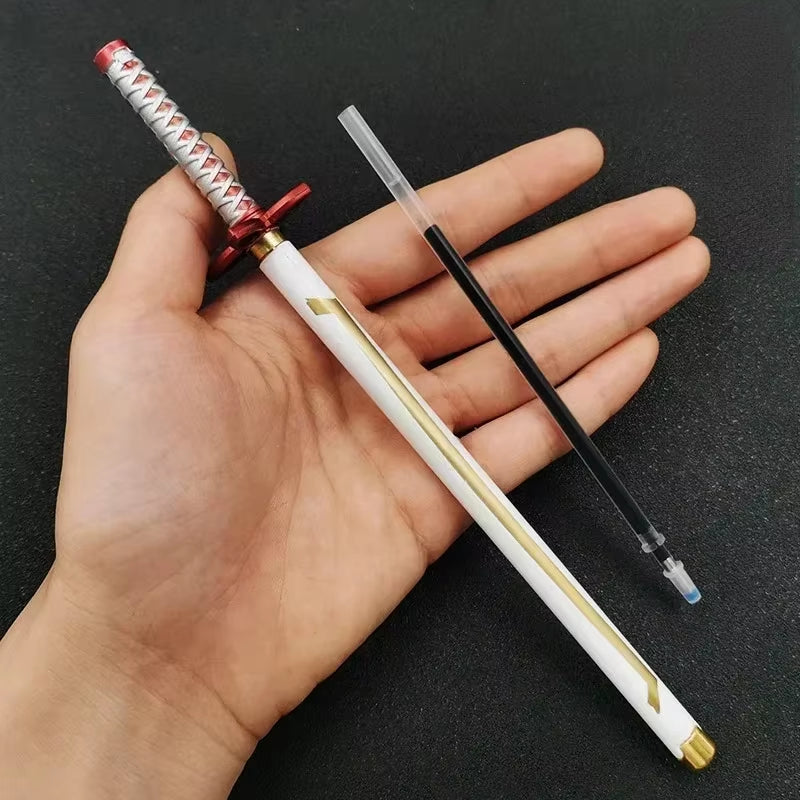 New Styles Japan Anime Demon Model Gel Pen 0.5Mm Black Refill with Pen Rack Cosplay Prop Kid No Package Gift Slayer Sword