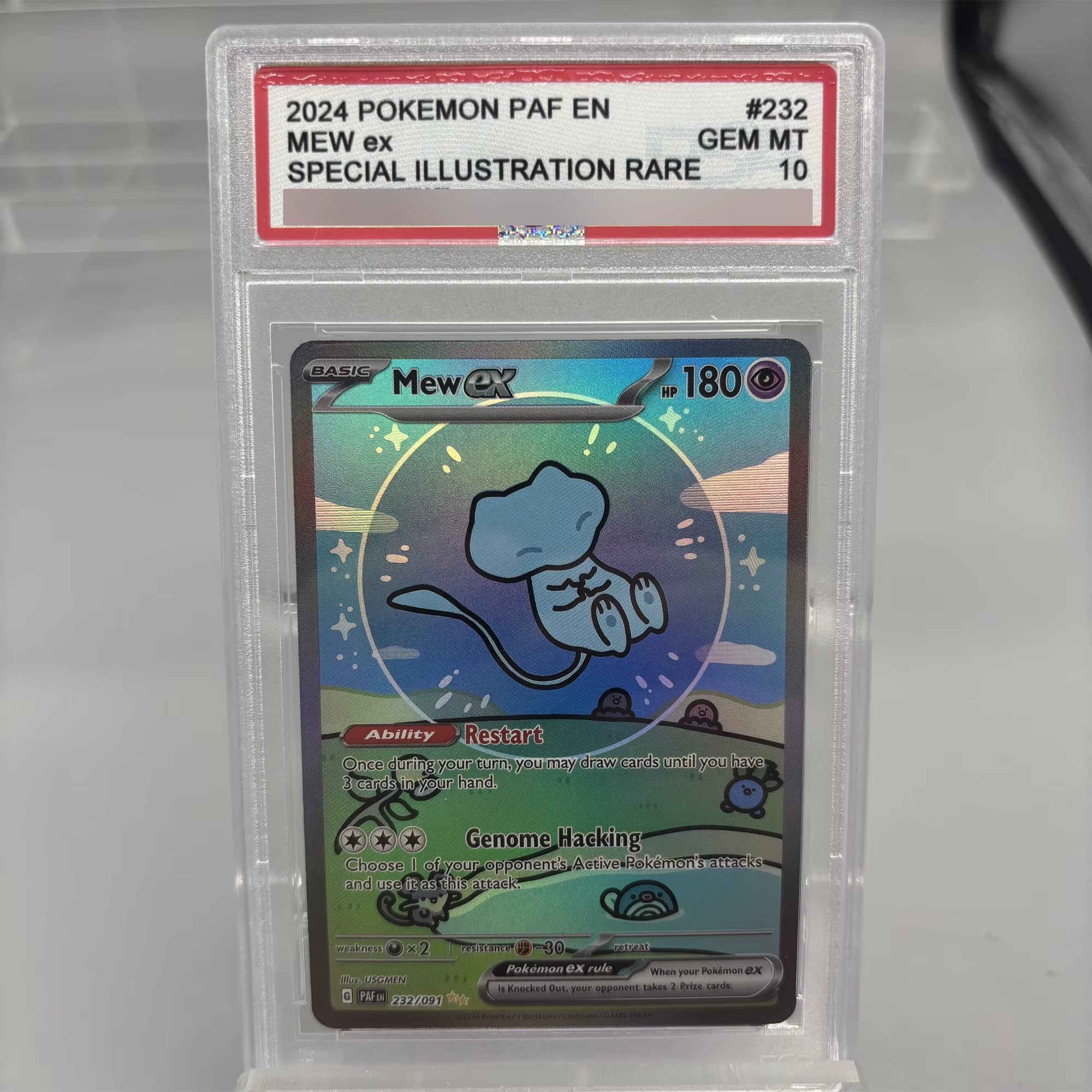 Diy 2025 PTCG Umbreon EX SV8A 10Points English Rating Card Eevee Japanese Copy Version Classic Anime Collection Cards Gift Toys