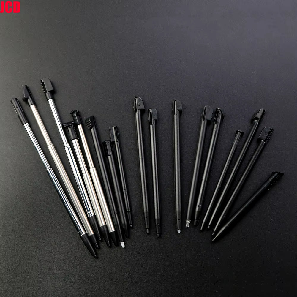 1Pcs Black Plastic Stylus Touch Screen Metal Telescopic Stylus Pen for 2DS 3DS New 2DS LL XL New 3DS XL LL for NDSL Ndsi NDS Wii
