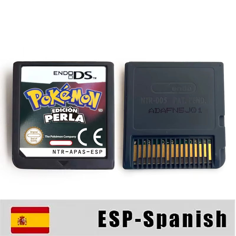 USA EUR NOE ESP ITA FRA Version Pokemon Heartgold Soulsilver Platinum Diamond Pearl Video Game Cardride for DS 2DS 3DS Console