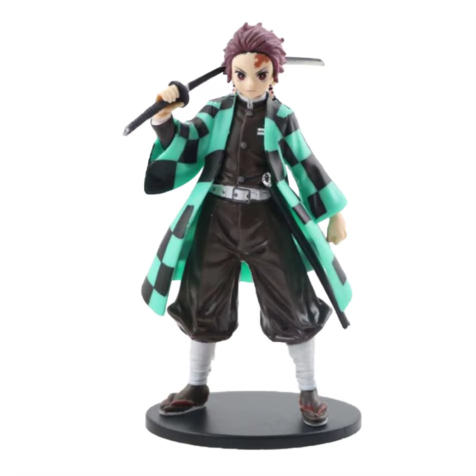 Anime Figure Kamado Tanjirou Nezuko Demon Slayer Figure Action Figures PVC Model Toys Zenitsu Figurine Inosuke Kimetsu No Yaiba