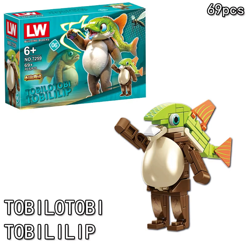 Italian Brainrot Animals Tung Tung Tung Sahur Building Blocks Tralalelo Tralala Shark Brickstoy Gift for Children Kids Blind Box