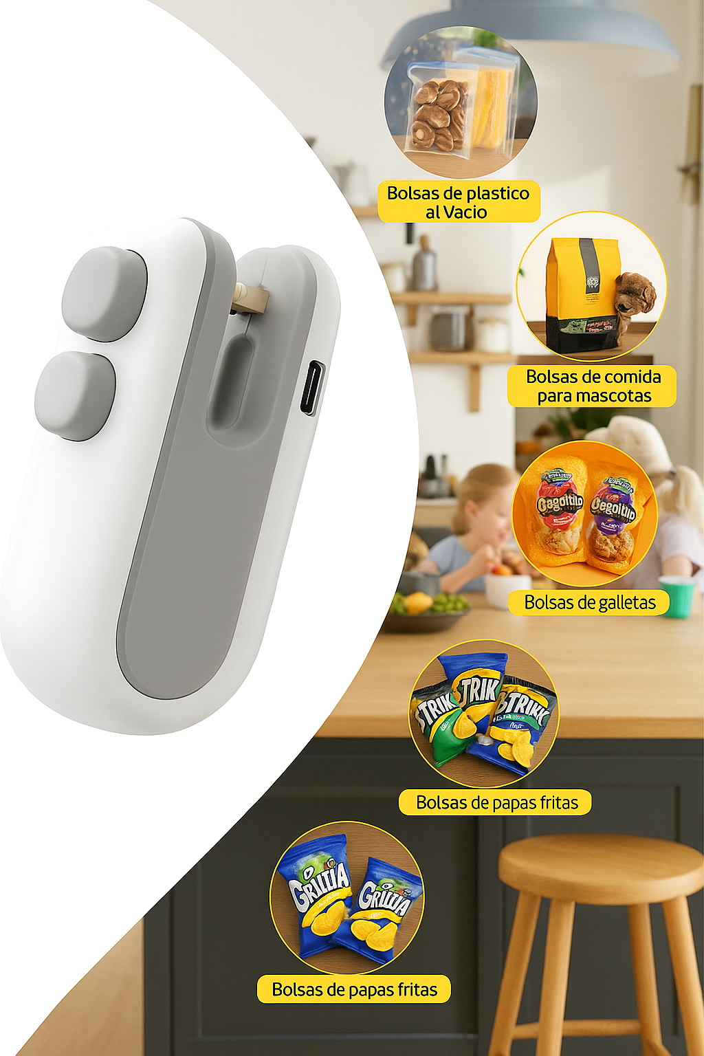 Mini Sellador Térmico Portátil para Bolsas – Sellado Rápido y Hermético