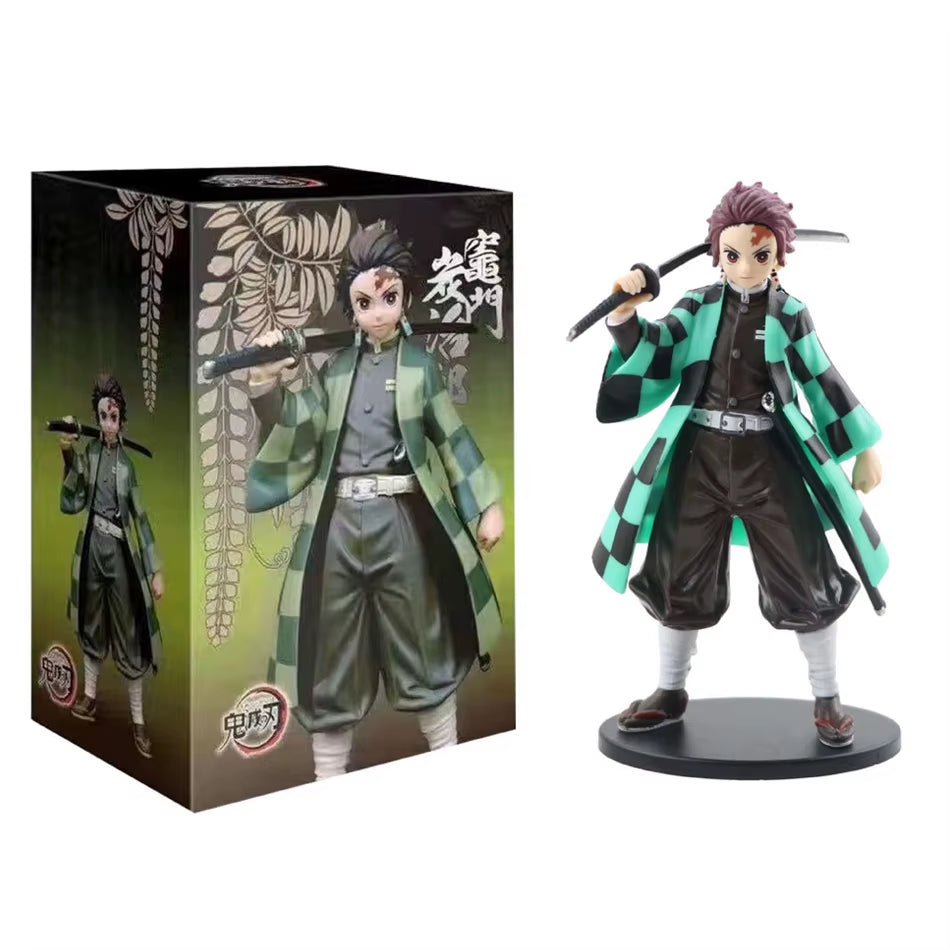 Anime Figure Kamado Tanjirou Nezuko Demon Slayer Figure Action Figures PVC Model Toys Zenitsu Figurine Inosuke Kimetsu No Yaiba