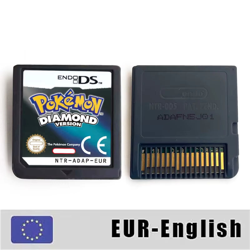 USA EUR NOE ESP ITA FRA Version Pokemon Heartgold Soulsilver Platinum Diamond Pearl Video Game Cardride for DS 2DS 3DS Console