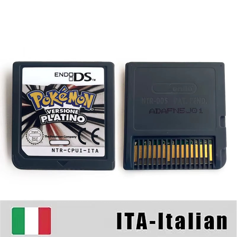 USA EUR NOE ESP ITA FRA Version Pokemon Heartgold Soulsilver Platinum Diamond Pearl Video Game Cardride for DS 2DS 3DS Console