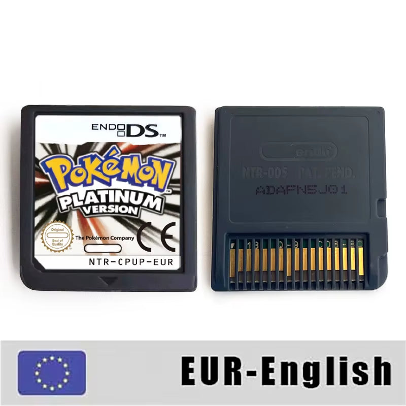 USA EUR NOE ESP ITA FRA Version Pokemon Heartgold Soulsilver Platinum Diamond Pearl Video Game Cardride for DS 2DS 3DS Console