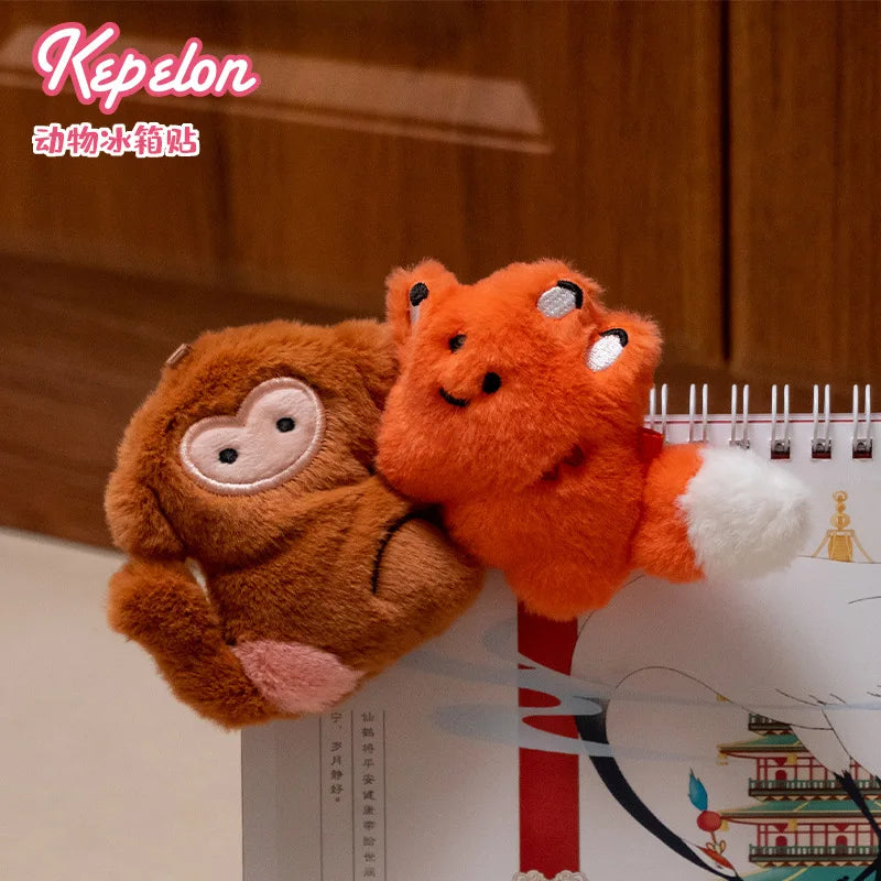30Pcs/Box Original Small Aquarium Marine Animal Plush Refrigerator Sticker Blind Box Cute Magnetic Sticker Kawaii Plushies Toy
