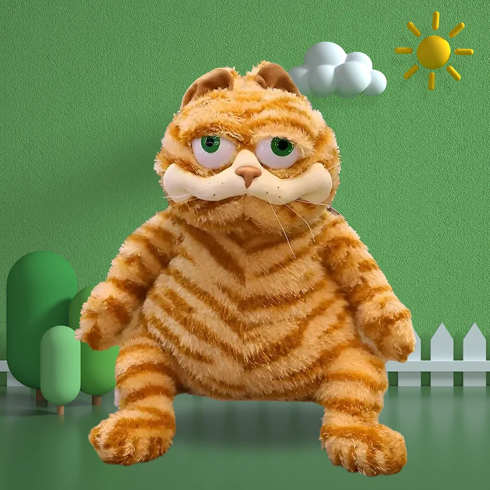 Cute Fat Orange Plush Cat Stuffed Animals Toy Soft Yellowtabby Cat Plushies Cartoon Anime Plush Toy Funny Kid Birthday Gift