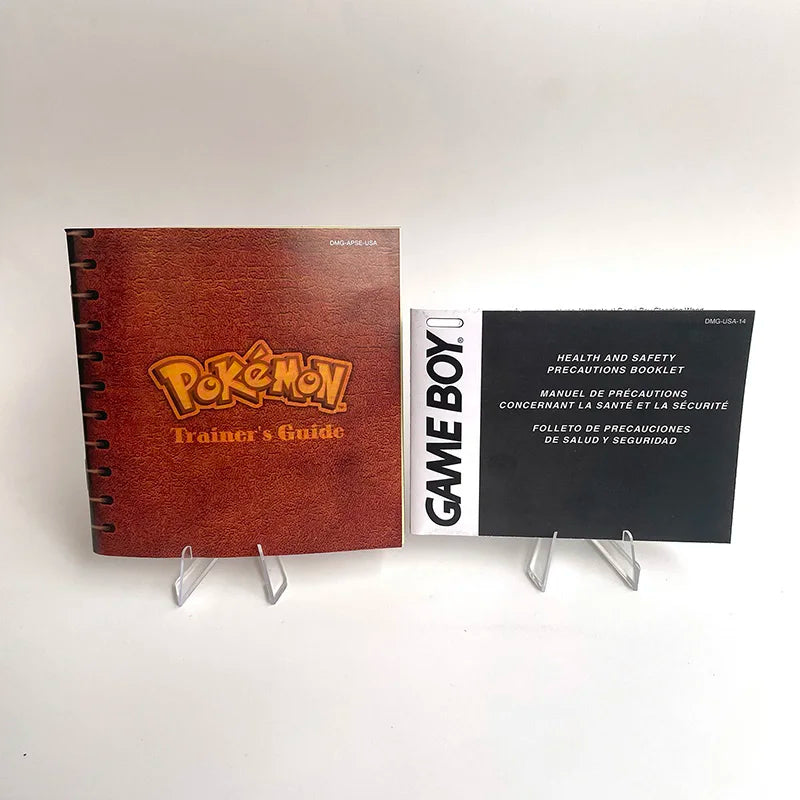Battery save Cart Pokemon Crystal Gold Blue Green Red Silver Yellow Inner Tray Option Game Cartridge Manual in Box for GBC