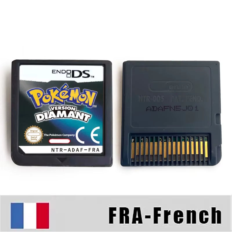 USA EUR NOE ESP ITA FRA Version Pokemon Heartgold Soulsilver Platinum Diamond Pearl Video Game Cardride for DS 2DS 3DS Console