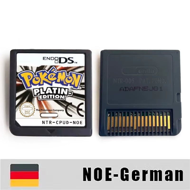 USA EUR NOE ESP ITA FRA Version Pokemon Heartgold Soulsilver Platinum Diamond Pearl Video Game Cardride for DS 2DS 3DS Console