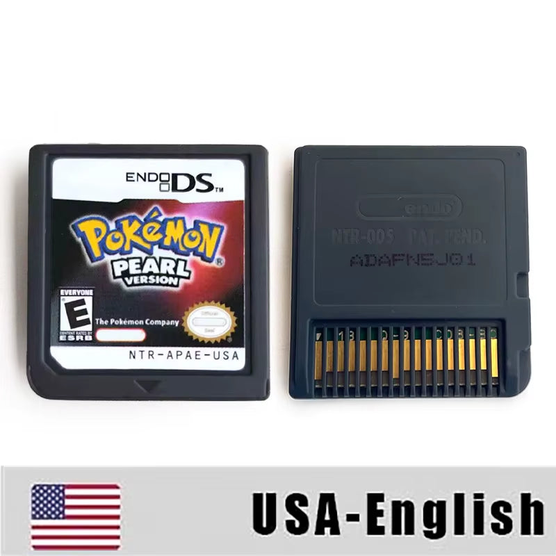 USA EUR NOE ESP ITA FRA Version Pokemon Heartgold Soulsilver Platinum Diamond Pearl Video Game Cardride for DS 2DS 3DS Console