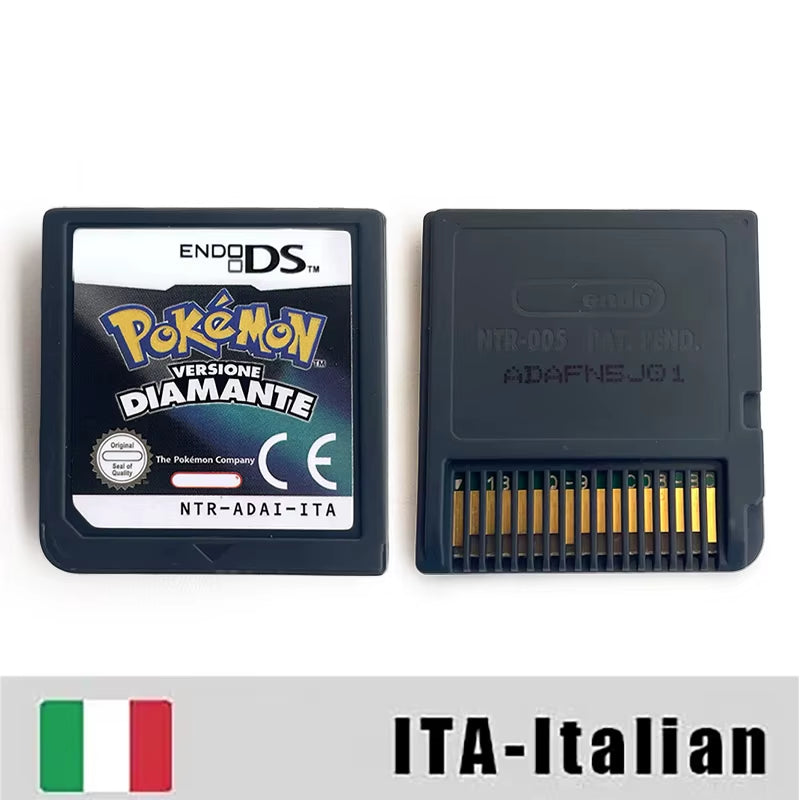 USA EUR NOE ESP ITA FRA Version Pokemon Heartgold Soulsilver Platinum Diamond Pearl Video Game Cardride for DS 2DS 3DS Console