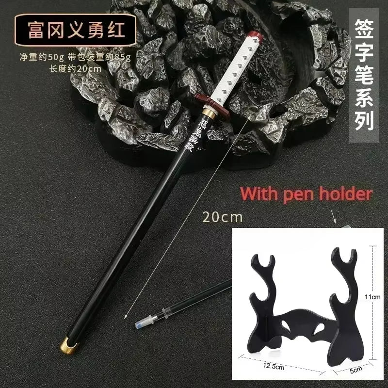 New Styles Japan Anime Demon Model Gel Pen 0.5Mm Black Refill with Pen Rack Cosplay Prop Kid No Package Gift Slayer Sword