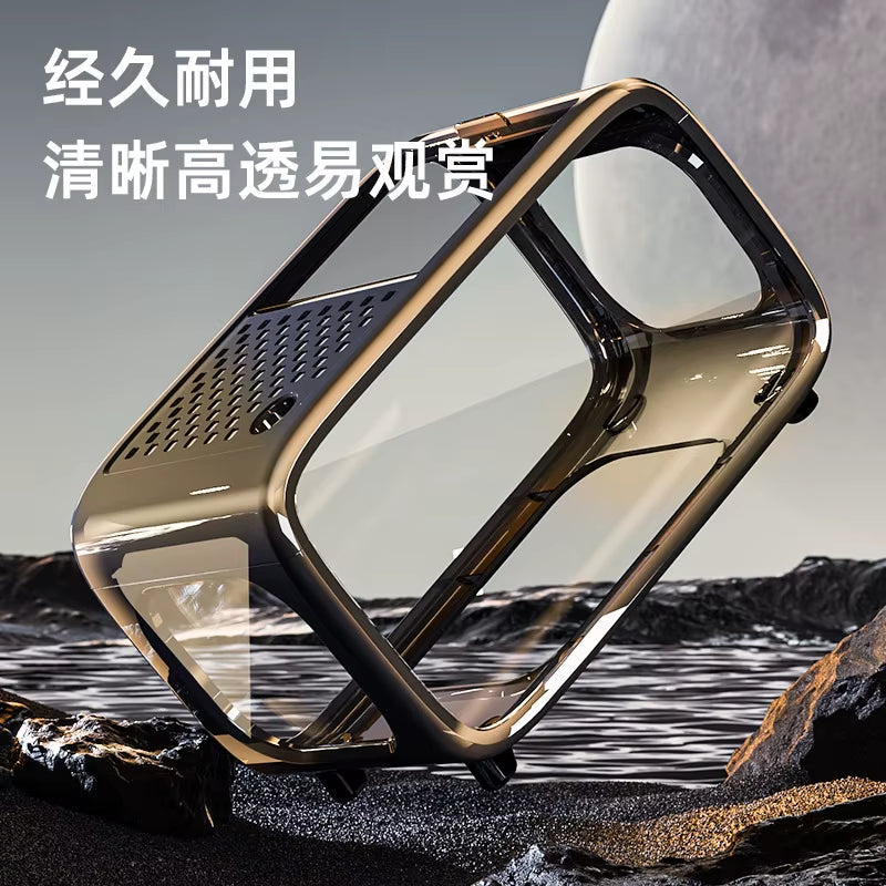 Light Luxury Fish Tank Simple Advanced with Cover Transparent Living Room Ecological Tank Decorative Furniture Aquarium Supplies